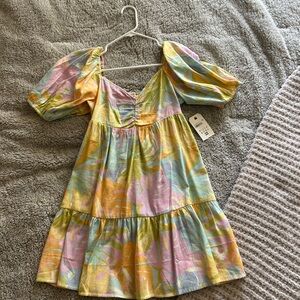 Billabong Puff Sleeve Mini Dress